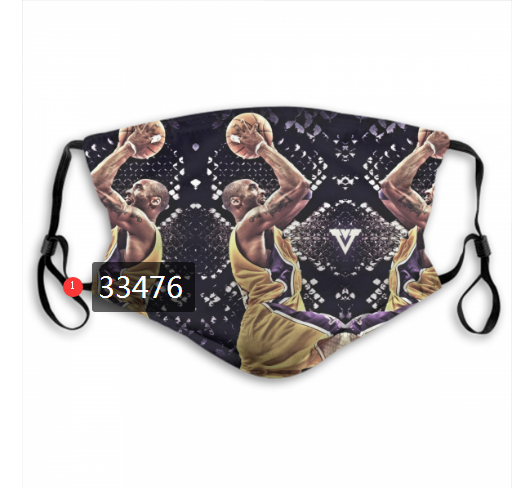2021 NBA Los Angeles Lakers #24 kobe bryant 33476 Dust mask with filter->nba dust mask->Sports Accessory